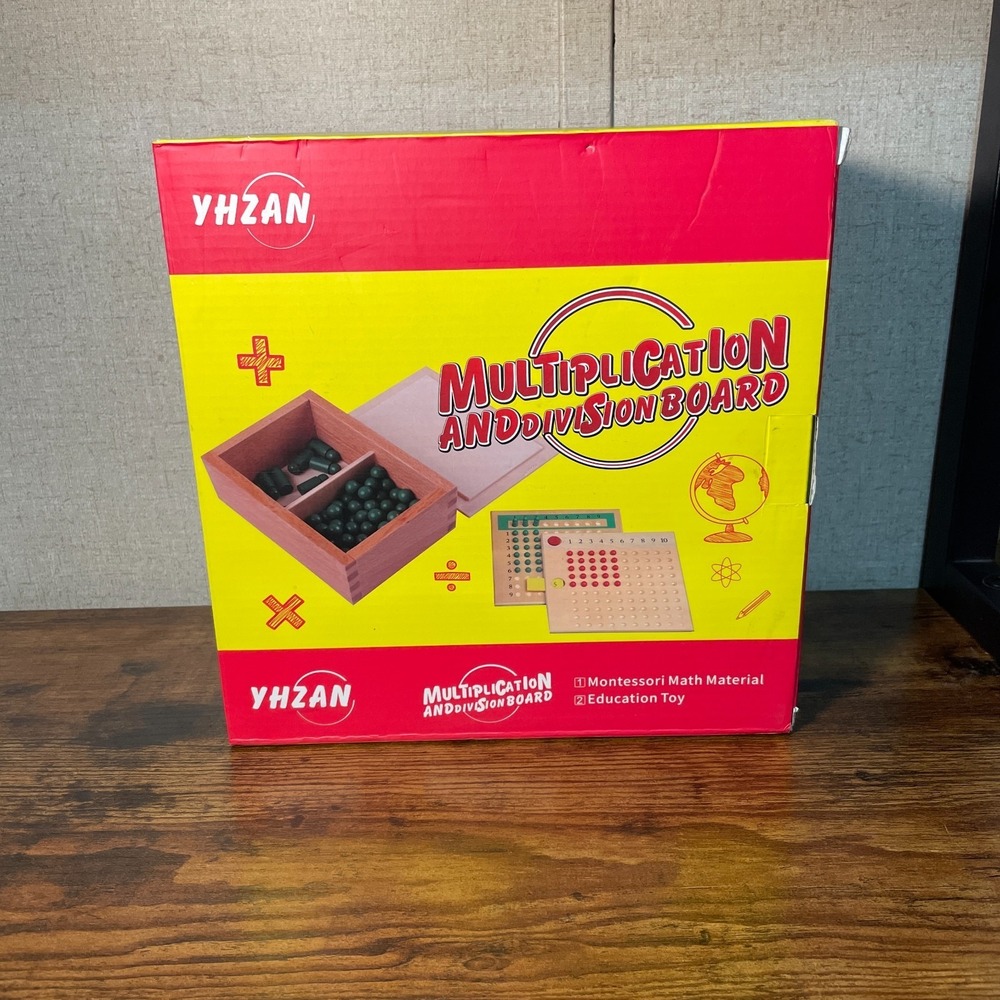 YHZAN Montessori Multiplication & Division Board Wood Math Manipulative